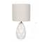 14.5" White Table Lamp with Natural Fabric Shade by Ashland®